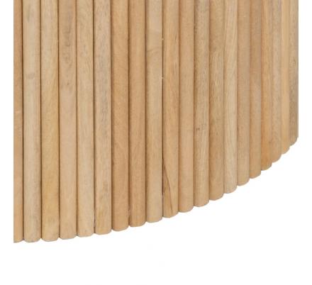 MESA CENTRO NATURAL-BLANCO MÁRMOL/MADERA 80 X 80 X 40 CM