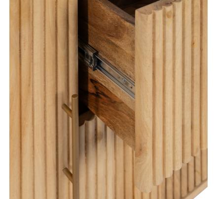 APARADOR NATURAL-BLANCO MÁRMOL/MADERA 150 X 50 X 75 CM