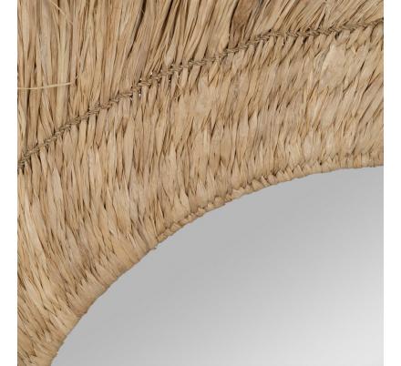 ESPEJO FIBRA NATURAL DECORACIÓN 90 X 4 X 90 CM