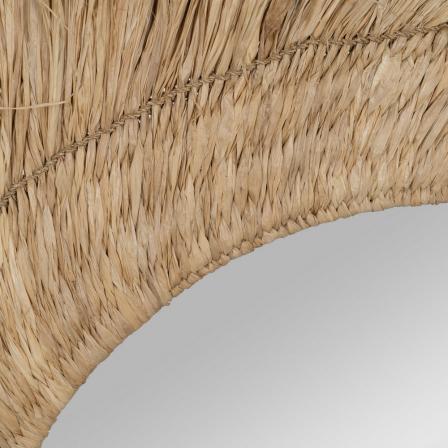 ESPEJO FIBRA NATURAL DECORACIÓN 90 X 4 X 90 CM