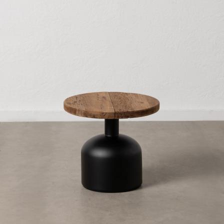 MESA AUXILIAR NATURAL-NEGRO 50 X 50 X 45 CM