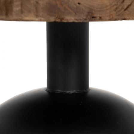 MESA AUXILIAR NATURAL-NEGRO 50 X 50 X 45 CM