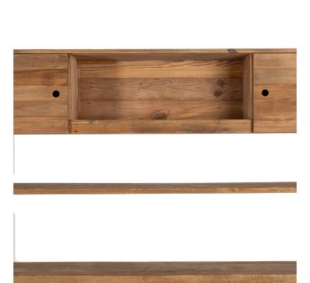 MUEBLE NATURAL-NEGRO MADERA-HIERRO SALÓN 180 X 40 X 190 CM