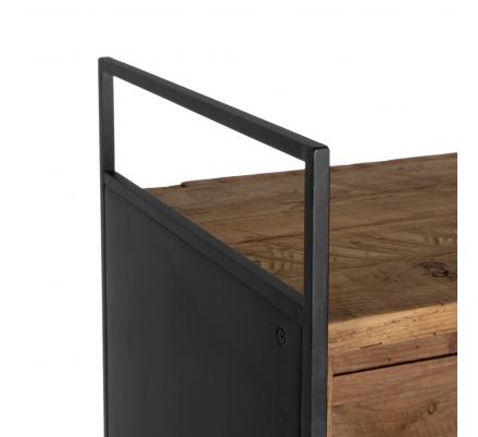 ESTANTERÍA NATURAL MADERA-HIERRO SALÓN 91 X 35 X 190 CM