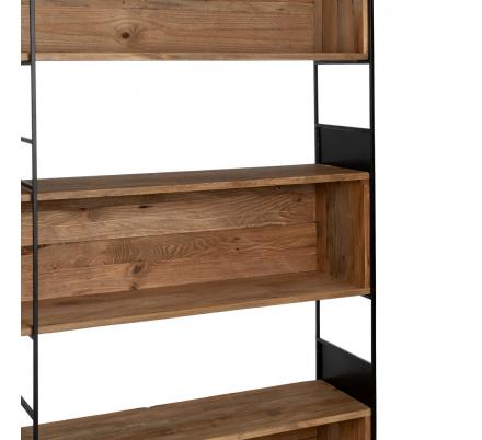 ESTANTERÍA NATURAL MADERA-HIERRO SALÓN 180,50 X 35 X 190 CM