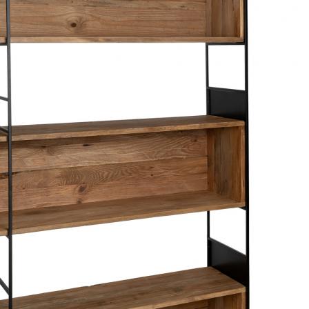 ESTANTERÍA NATURAL MADERA-HIERRO SALÓN 180,50 X 35 X 190 CM