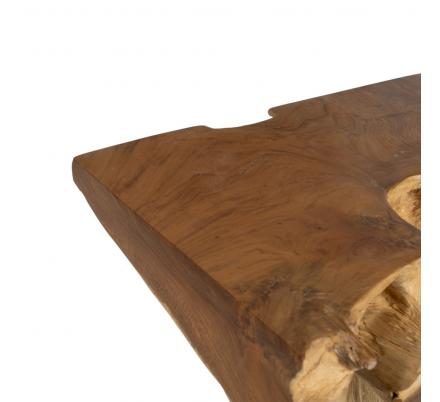 CONSOLA NATURAL MADERA DE TECA ENTRADA 80 X 40 X 80 CM