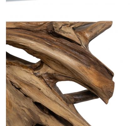 CONSOLA NATURAL MADERA DE TECA ENTRADA 120 X 40 X 80 CM