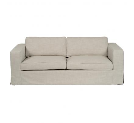 SOFÁ 3 PLAZAS BEIGE TEJIDO SIENA 222 X 95 X 80 CM