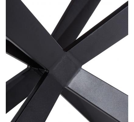 MESA COMEDOR NEGRO-MARRÓN METAL / MDF 180 X 93 X 75 CM