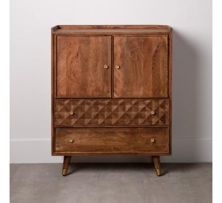 ARMARIO MARRÓN MADERA DE MANGO 88 X 37 X 109 CM