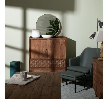 ARMARIO MARRÓN MADERA DE MANGO 88 X 37 X 109 CM