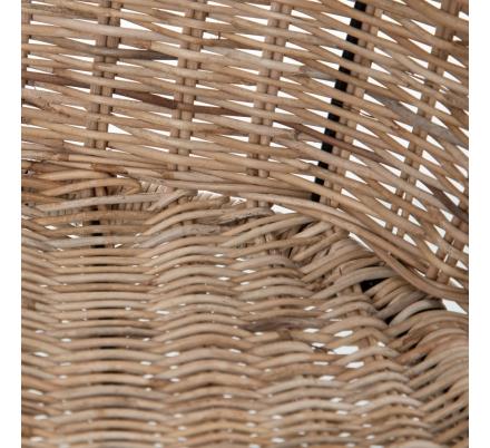 SILLA NATURAL-NEGRO FIBRA NATURAL-METAL 50 X 54 X 77 CM