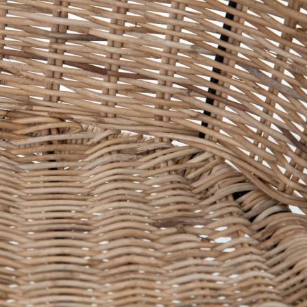 SILLA NATURAL-NEGRO FIBRA NATURAL-METAL 50 X 54 X 77 CM