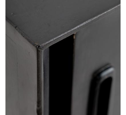 ARMARIO NEGRO MADERA DE MANGO SALÓN 135 X 40 X 148 CM