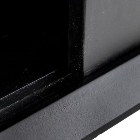 ARMARIO NEGRO MADERA DE MANGO SALÓN 135 X 40 X 148 CM