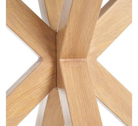 MESA COMEDOR NATURAL CRISTAL-METAL 120 X 120 X 76 CM