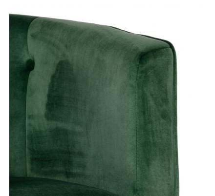 SILLÓN TERCIOPELO VERDE TEJIDO-METAL 69 X 60 X 75 CM