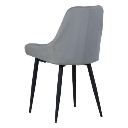 SILLA GRIS HIERRO / POLIESTER SALÓN 50 X 58 X 85 CM