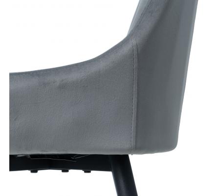 SILLA GRIS HIERRO / POLIESTER SALÓN 50 X 58 X 85 CM