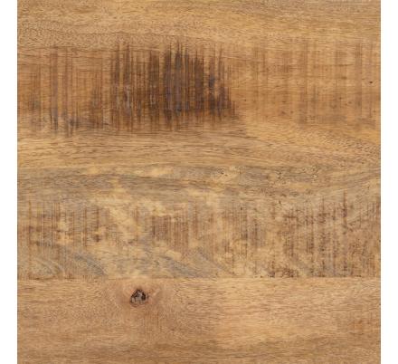 MESA COMEDOR NATURAL-NEGRO MADERA-HIERRO 140 X 140 X 77 CM