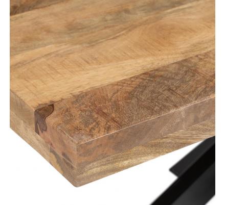 MESA COMEDOR NATURAL-NEGRO MADERA-HIERRO 160 X 90 X 79 CM
