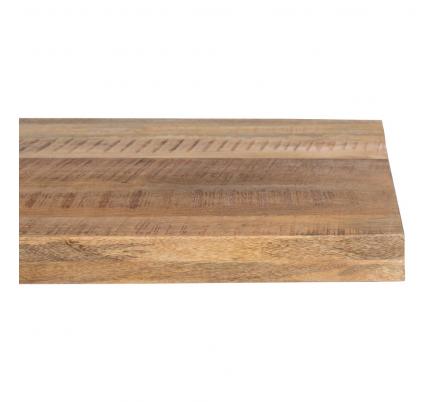 MESA COMEDOR NATURAL-NEGRO MADERA-HIERRO 240 X 100 X 79 CM