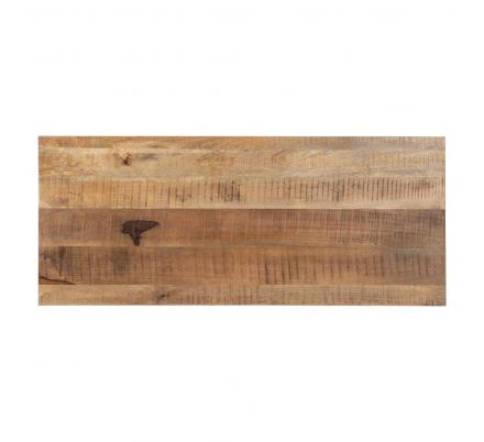 MESA COMEDOR NATURAL-NEGRO MADERA-HIERRO 240 X 100 X 79 CM