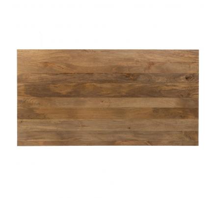 MESA COMEDOR NATURAL-NEGRO MADERA-HIERRO 170 X 90 X 76 CM