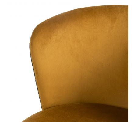 SILLA GEOMÉTRICO MOSTAZA TEJIDO-METAL 58 X 52 X 77 CM