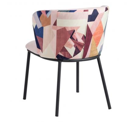 SILLA ABSTRACTO ROSA PALO TEJIDO-METAL 58 X 52 X 77 CM