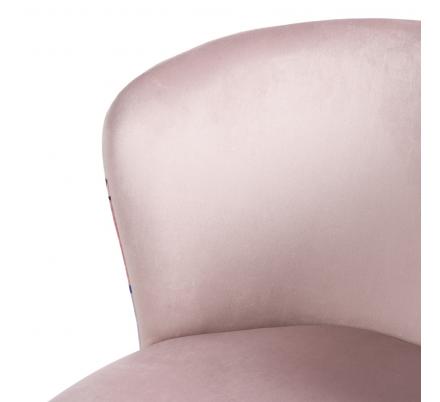 SILLA ABSTRACTO ROSA PALO TEJIDO-METAL 58 X 52 X 77 CM