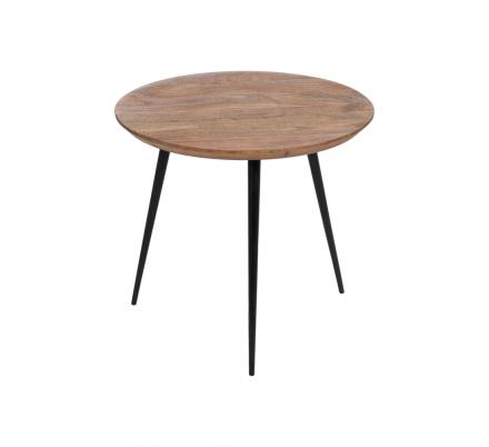 S/3 MESA CENTRO NATURAL MADERA-METAL 50 X 50 X 45 CM