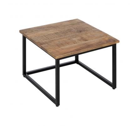 S/2 MESA CENTRO NATURAL MADERA-METAL 60 X 60 X 42 CM