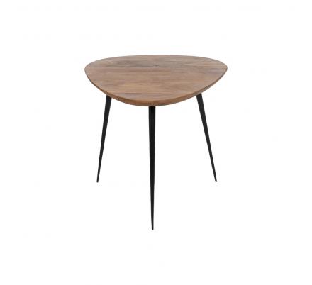 S/3 MESA CENTRO NATURAL MADERA-METAL 86 X 81 X 43 CM