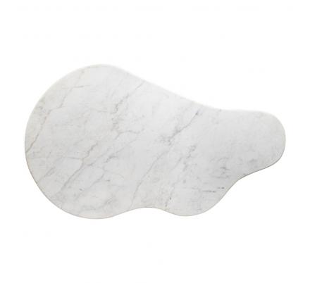MESA CENTRO BLANCO-NATURAL MÁRMOL/MADERA 135 X 80 X 35 CM