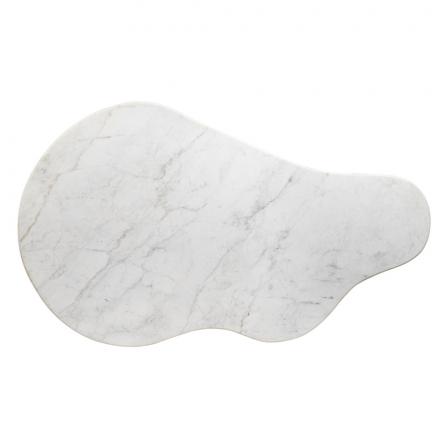 MESA CENTRO BLANCO-NATURAL MÁRMOL/MADERA 135 X 80 X 35 CM