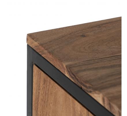 ARMARIO NATURAL MADERA-METAL SALÓN 90 X 45 X 190 CM
