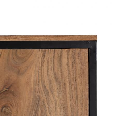 ARMARIO NATURAL MADERA-METAL SALÓN 90 X 45 X 190 CM
