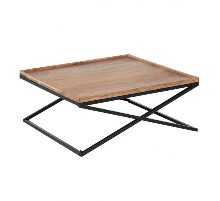 MESA CENTRO NATURAL MADERA DE MANGO 85 X 85 X 39 CM
