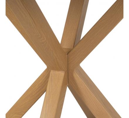 MESA COMEDOR BLANCO-NATURAL DM-METAL 100 X 100 X 76 CM