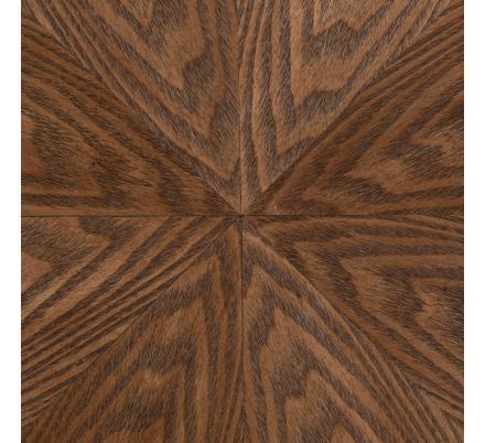 MESA COMEDOR MARRÓN-NEGRO DM-METAL SALÓN 120 X 120 X 76 CM