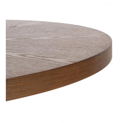 MESA COMEDOR MARRÓN-NEGRO DM-METAL SALÓN 120 X 120 X 76 CM