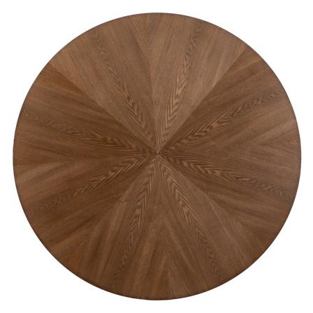 MESA COMEDOR MARRÓN-NEGRO DM-METAL SALÓN 120 X 120 X 76 CM