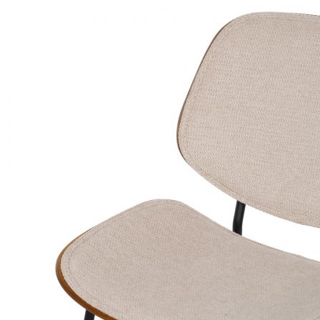 SILLA BEIGE DM-METAL SALÓN 49 X 50 X 80 CM