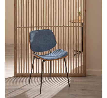 SILLA AZUL DM-METAL SALÓN 49 X 50 X 80 CM