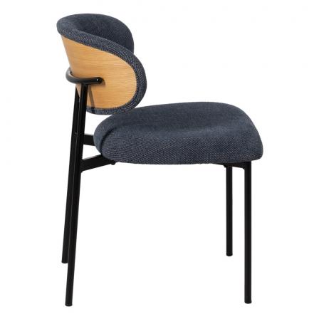 SILLA AZUL TEJIDO-METAL SALÓN 50 X 54 X 73,50 CM