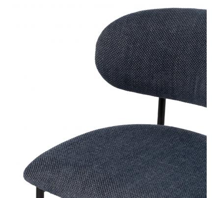 SILLA AZUL TEJIDO-METAL SALÓN 50 X 54 X 73,50 CM