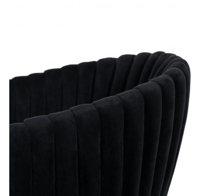 SILLA NEGRO TEJIDO-METAL SALÓN 60 X 49 X 70 CM