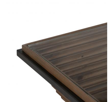 MESA CENTRO NATURAL-NEGRO MADERA-METAL 120 X 60 X 43,50 CM